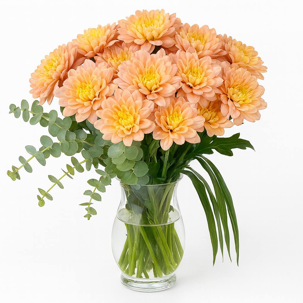 Turuncu Çiçek Vazoda - Görsel 2