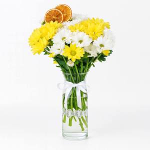 Karışık Papatya Vazoda