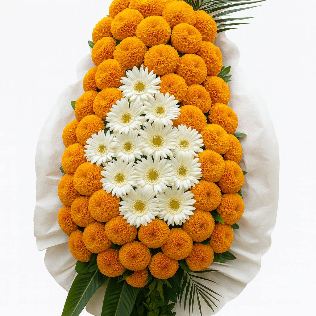 Gerberalar Çift Katlı Çelenk - Görsel 2