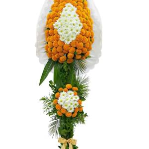 Gerberalar Çift Katlı Çelenk