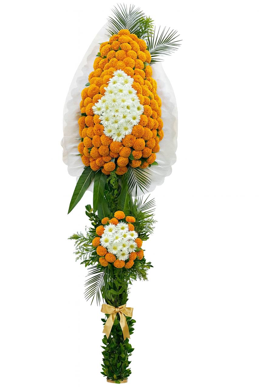 Gerberalar Çift Katlı Çelenk