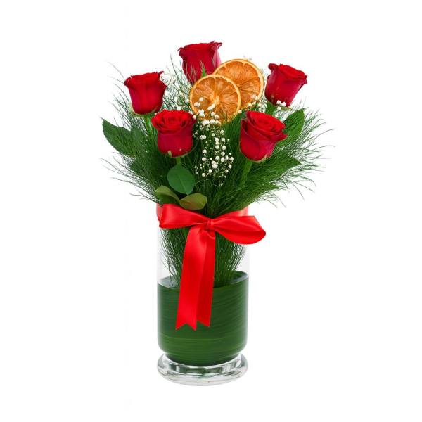 Kırmızı Gül Vazosu