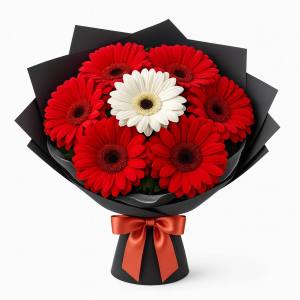 Kırmızı Beyazlı Gerbera Buketi