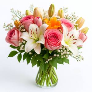 Lilyum Gül Lale Vazosu